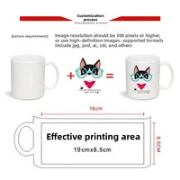 Vente en gros par le fabricant : Tasse blanche de 11 oz avec revêtement, changeant de couleur, grande quantité, pour sublimation, transfert thermique, excellent article pour les boissons