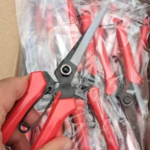 Sécateur à fruits Ning San en acier inoxydable rouge, cisaille bypass 5-10 mm, structure papillon, ciseaux cueilleurs de fruits - Product Image 2