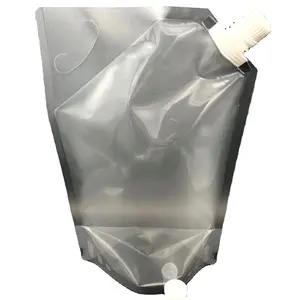 2023 New Arrival Food Packaging Bag Transparent Liquid Drink Spout Pouch 100ml 200ml 300ml Stand Up Pouch With Spout For Liquid
