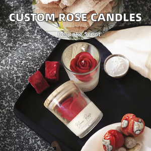 <span class=keywords><strong>Bougies</strong></span> parfumées à la cire de soja personnalisables pour Noël Pâques Graduation-Rose Couvercle décoratif en bois Aromathérapie Cadeau d'anniversaire de mariage - Product Image 2