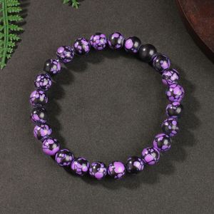 Purple Agate <b>Bracelet</b> for Women Natural Agate Stone <b>Beads</b> Handmade Jewelry Gift Meditative Reiki <b>Bracelet</b> for <b>Men</b> - Product Image 3