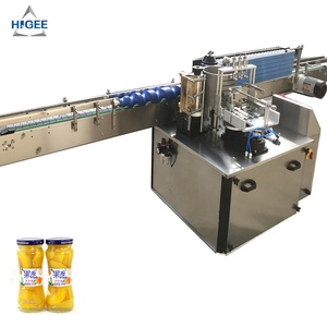 glass bottle fruit wine labeling machine fruit lip balm labeling machine cold glue tin cans candied fruit labeling machine