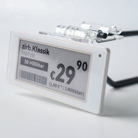 Label Rak Elektronik E-Paper 2,66 Inci, Label Harga Digital Nirkabel 2,4GHz, Layar 3 Warna untuk Rak Supermarket