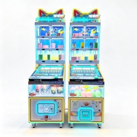 Machine d'arcade de récompense par points Marble Battle avec éclairage LED, jeu de tombée de balles, distributeur de capsules de jouets Gacha pour FEC