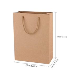 Bolsas de Papel Kraft para Compras, Bolsas de Papel Kraft con Logotipo Personalizado, Impresión Offset, Embalaje para Regalos o Pequeños Objetos - Product Image 2