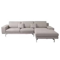 Nisco Furnitur Ruang Tamu Kontemporer Sudut Sofa Bersekat Bentuk L