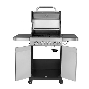 Gas BBQ Grill Với Tủ Bánh Xe Thép Không Gỉ Tùy Chỉnh Gas Grills Với Kiểm Soát Nhiệt Độ, 4 Burner + 1 Side Burner - Product Image 6
