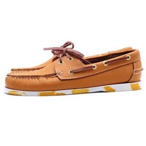 Mocassini da <span class=keywords><strong>Uomo</strong></span> di Design Gialli in Pelle Leggeri Antiscivolo, Stile Barefoot, Invernali a Taglio Alto, Tipo <span class=keywords><strong>Scarpe</strong></span> da Barca per Tutte le Stagioni - Product Image 1