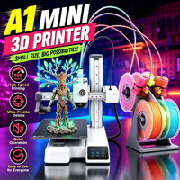 全球版 Bamboo A1mini Combo 3D 打印机 A1C A2L P1SC P2SC H2SC H2D H2C 开源兼容性支持切片软件