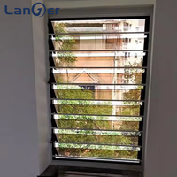 Volets en verre en aluminium Hurricane avec lames de persienne pour la ventilation de l'air dans les chambres côtières à la maison en alliage d'aluminium durable