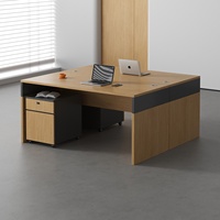 Bureau d'ordinateur en bois MEKIA pour la maison, la chambre, l'étude des étudiants, avec tiroirs, ignifuge, verrouillable, conception modulable et détachable