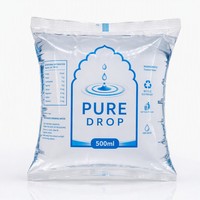 Film en rouleau PE LDPE anti-poussière pour emballage liquide, sachet transparent de qualité alimentaire avec logo personnalisé pour boissons, jus et sodas