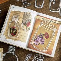 Feuilles d'autocollants transparents en PET à effet holographique, découpés sur mesure, décoratifs pour journal, vente en gros