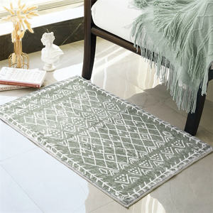 Accueil Boho Rabbit Sage <span class=keywords><strong>Shower</strong></span> Tapis de salle de bain antidérapant Hôtel Blanc Noir Tapis de bain - Product Image 5
