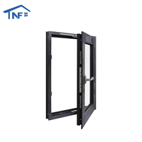 Ventana Abatible Lateral de Doble Vidrio, Personalizada, de Acero Inoxidable, Horizontal, Moderna, de Aleación de Aluminio, Tipo Casement