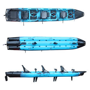 Vicking nouveau Design 18.6ft modulaire pédale pêche Kayak HDPE plastique dur 4 sections détachable canoë facile <span class=keywords><strong>à</strong></span> installer Transport - Product Image 4