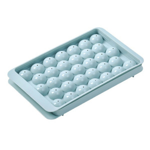 Couvercle de ménage en plastique Silicone rond bac à glaçons boîte avec couvercle boule de glace en gros - Product Image 1