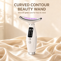 Appareil de massage chauffant pour le visage et le cou à micro-courant, pour une utilisation à domicile ou en salon