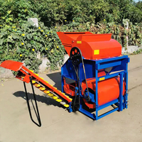 Mo-QDMECH Machine agricole de récolte d'arachides, batteuse portative à moteur diesel, séparateur de vigne sèche et humide pour petites exploitations