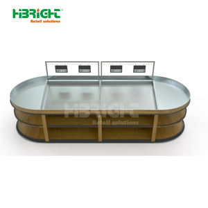 Soporte de exhibición de madera de gran capacidad ecológico de supermercado para verduras y frutas - Product Image 4