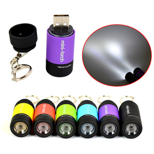 Mini Torch USB Rechargeable Keychain Light Portable Flashlight For Outdoor Camping Emergency Use - Product Image 1