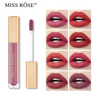 मिस गुलाब थोक उच्च गुणवत्ता मैट lipgloss निविड़ अंधकार लंबे समय तक चलने lipgloss महिलाओं के लिए निजी लेबल मेकअप