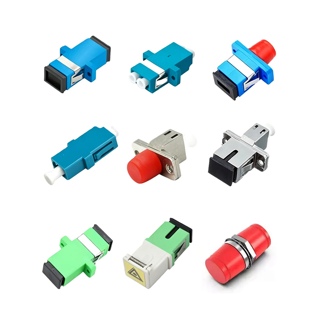 SC UPC APC Flange Shutter Metal Duplex Simplex Om3 SC-LC Coupler Connector Fiber Optic Adapter
