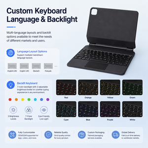 Clavier magique sans fil ultra fin pour <span class=keywords><strong>iPad</strong></span> <span class=keywords><strong>Pro</strong></span> 6e/5e génération, étui pour tablette de 12,9 pouces avec pavé tactile - Product Image 5