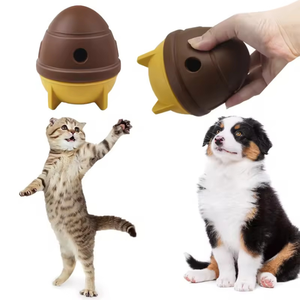 Pet Rocket Eco-vriendelijk Modern Trainingsspeeltje voor kleine honden Siliconen lekvoerspeeltje Langzaam kauwen Tandenslijpen Puzzel Interactief - Product Image 5