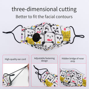 Mascarilla Facial de Algodón Puro de Alta Calidad con Logotipo Personalizado, Lavable, Corte 3D, Precio de Fábrica, con Filtro y Válvula - Product Image 5