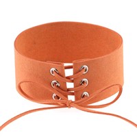 NC-117 En Gros Vintage Punk Gothique Velours Tissu Cou Bijoux Femmes Large Esclave Collier Ras Du Cou