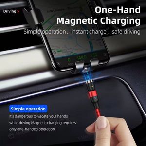 1M Cell Phone 3 in 1 Magnetic USB <b>Cable</b> Braided Charging Magnetic <b>Cable</b> High Quality 3 in 1 Fast Charger <b>Cable</b> Line - Product Image 3