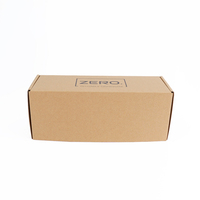 Boîte d'emballage pliable en carton ondulé recyclé avec logo personnalisé imprimé en relief, impression 4 couleurs