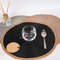 Sous-verre créatif anti-brûlure en PP tressé, tapis de table japonais pour la maison, dessous de plat décoratif pour restaurant en plastique