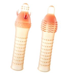<span class=keywords><strong>Préservatif</strong></span> <span class=keywords><strong>masculin</strong></span> ultra-fin avec picots en silicone en forme de points convexes, jouet sexuel - Product Image 2