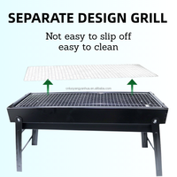 Accessoires de Camping : Barbecue Pliant Portable au Charbon, Léger, pour Pique-niques, Jardin, Plage et Fêtes en Extérieur