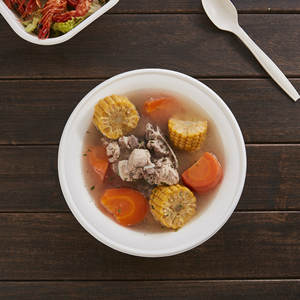 Cuenco desechable respetuoso con el medio ambiente, recipiente Biodegradable de alimentos sin PFAS - Product Image 4