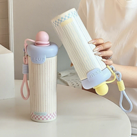 Vaso Infantil de Acero Inoxidable con Aislamiento al Vacío por Presión de Aire, Diseño Moderno, Antiderrames, con Aislamiento Térmico de 6 a 12 Horas