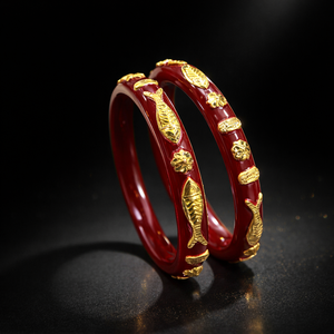 Juego de Brazaletes de Moda Chapados en Oro de 24 Quilates City Girl, Accesorios de Diseño Tradicional para Mujer, Venta al por Mayor - Product Image 6