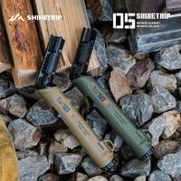 Briquet à gaz butane pliable coupe-vent à flamme bleue avec interrupteur de sécurité – Indispensable pour le camping en extérieur