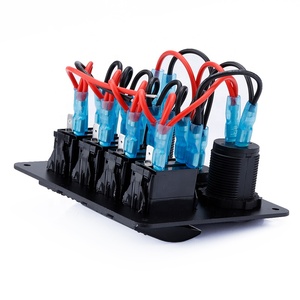 Panneau de commutation à bascule 12/24V avec prise USB, disjoncteur 4 voies, étanche en ABS, kit de panneau de commutation à bascule pour <span class=keywords><strong>bateau</strong></span> avec lumière LED - Product Image 5