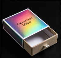 Boîte rigide en carton ondulé recyclable de qualité supérieure pour cosmétiques et médicaments, avec revêtement UV et feuille d'argent, pour masques chirurgicaux, pilules, marque privée