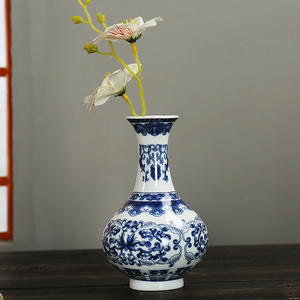 Chinese Stijl Kleine Blauwe En Witte Porseleinen Vaas Klassieke Keramische Bloem Muur Opknoping Vazen Buitenshuis Voor Woondecoratie - Product Image 4