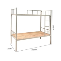 Lit superposé en métal robuste et moderne, à deux niveaux, démontable, pour chambre à coucher, hôtel, école, appartement, villa