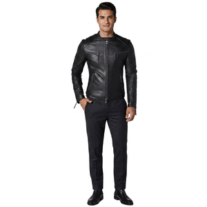 <b>Leather</b> <b>Jacket</b> Clothing Zipper Fashion Stylish Winter Genuine <b>Leather</b> Waterproof Outdoor Biker Breathable <b>Leather</b> <b>jacket</b> for <b>men</b> - Product Image 1