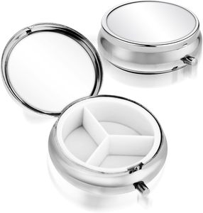 Boîte à pilules écologique en acier inoxydable plaqué or, carrée, pour voyage, rangement de comprimés, échantillon gratuit, best-seller - Product Image 1
