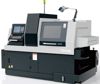Tour horizontal à banc plat de type suisse TD366, double commande numérique CNC, haute précision pour composants de petite taille, traitement en une seule opération, barre longue 220 mm