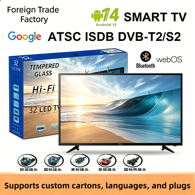 Factory Supply 43 Inch Customizable 4K Inteligente Television Flat Screen HDTV Android Wifi LED Smart TV