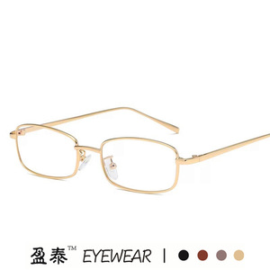 แว่นตา แว่นกันแดดทรงสี่เหลี่ยมเล็ก กรอบสีทอง เลนส์สีแดง UV400 สำหรับทุกเพศ น้ำหนักเบา สไตล์สตรีท - Product Image 3