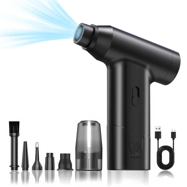 Mini Compressed Air Duster Portable Hand Held Fan Electric Small Blower Mini Jet Turbo Fan Jet Fan for Clean